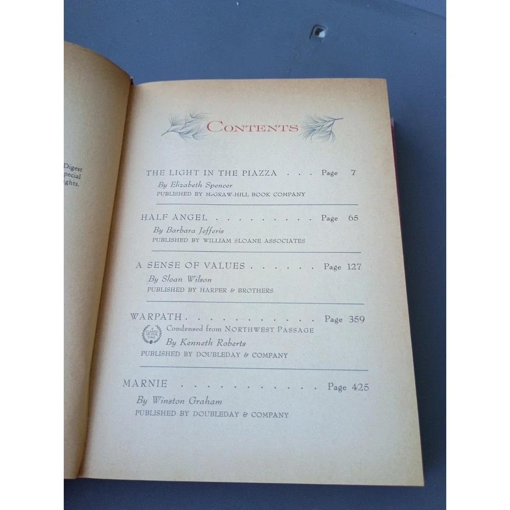 Readers Digest‎ Condensed Magenta Cover Vol 1 1961 Winter 1st Edition